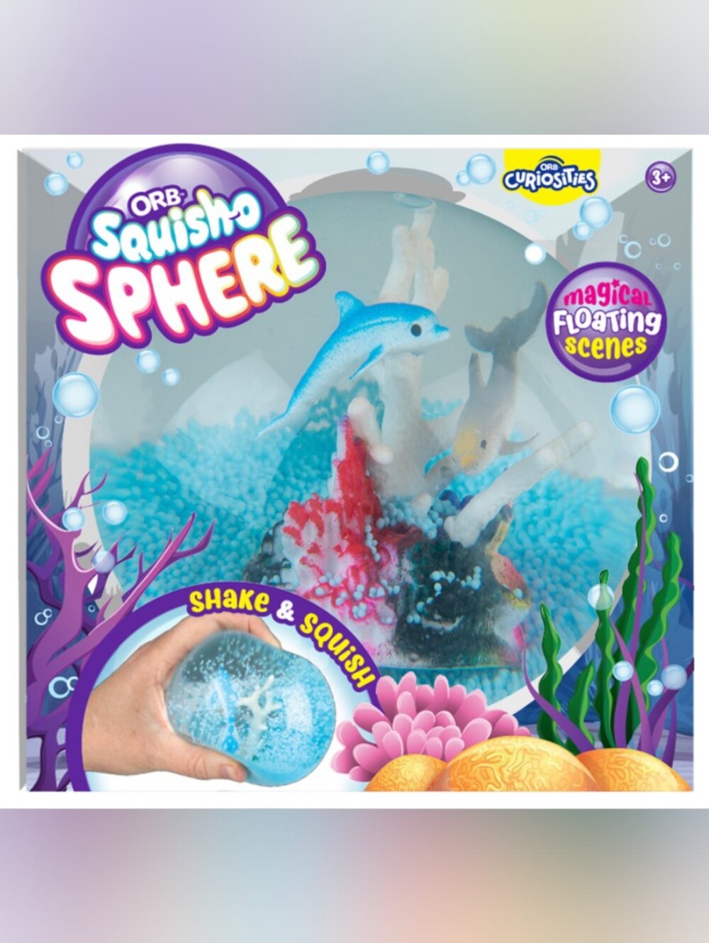 ORB Squisho Sphere Magical Floating Scenes - Blue Sea Squishy Globe